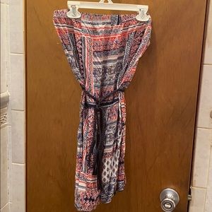 Romper with navy rope tie